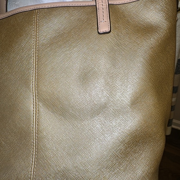 Coach Park Metro tote beautiful gold w/ beige (with a slight hue of pink) F25663 - Picture 11 of 16